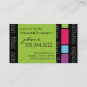 Carte de visite moderne de photographe (Dos)