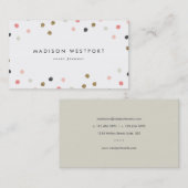 Carte de visite moderne de point de polka (Devant / Derrière)