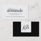 Carte de visite moderne de rayures (Devant / Derrière)