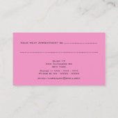 Carte de visite moderne de rendez-vous de salon de (Dos)