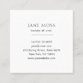 Carte de visite moderne de salon lumineux (Dos)