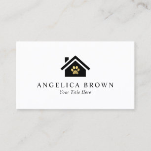 Carte de visite moderne de soins pour animaux