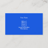 Carte de visite moderne de studio d'art de (Dos)