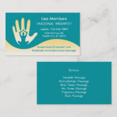 Carte de visite moderne de thérapeute de massage (Devant / Derrière)
