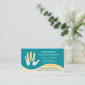Carte de visite moderne de thérapeute de massage (Debout devant)