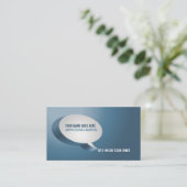 Carte de visite moderne de vert bleu (Debout devant)