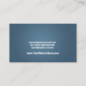 Carte de visite moderne de vert bleu (Dos)