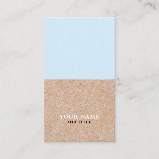 Carte de visite moderne de verticale de Papier (Devant)