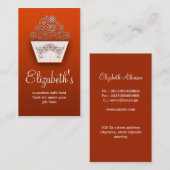 carte de visite moderne décoratif orange de petit (Devant / Derrière)