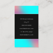 Carte De Visite Moderne dégradé minimalisme bleu violet (Dos)