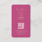 Carte De Visite Moderne Dentiste Monogramme Dentaire Luxe Rose Or (Dos)