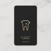 Carte De Visite Moderne Dentiste Orthodontiste Monogramme Black Go (Devant)