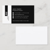 Carte de visite moderne des médias sociaux en noir (Devant / Derrière)