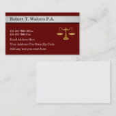 Carte de visite moderne des services juridiques du (Devant / Derrière)