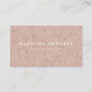 Carte de visite moderne Desert Blush Terrazzo