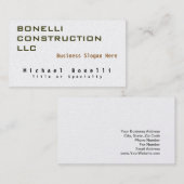 Carte de visite moderne design (Devant / Derrière)