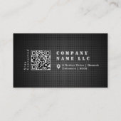Carte De Visite Moderne Design Black Metal Bold Stencil Masculine (Dos)