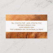 Carte de visite moderne design en bois (Dos)