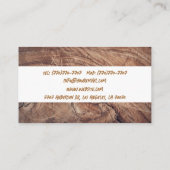 Carte de visite moderne design en bois (Dos)