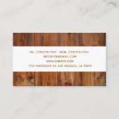 Carte de visite moderne design en bois (Dos)