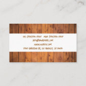 Carte de visite moderne design en bois (Dos)