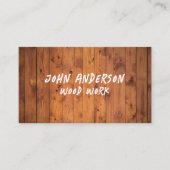 Carte de visite moderne design en bois (Devant)