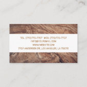 Carte de visite moderne design en bois (Dos)