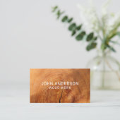 Carte de visite moderne design en bois (Debout devant)