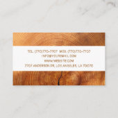 Carte de visite moderne design en bois (Dos)
