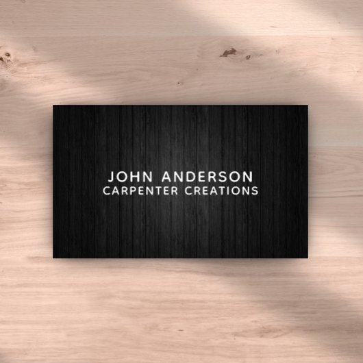 Carte de visite moderne design en bois