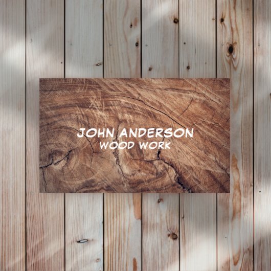 Carte de visite moderne design en bois