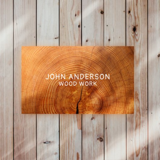 Carte de visite moderne design en bois
