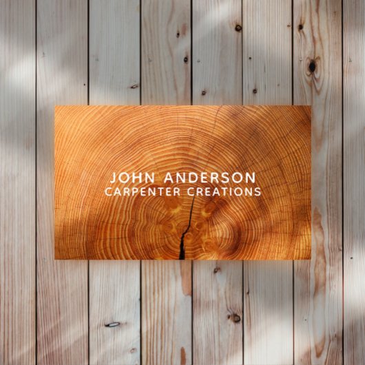Carte de visite moderne design en bois