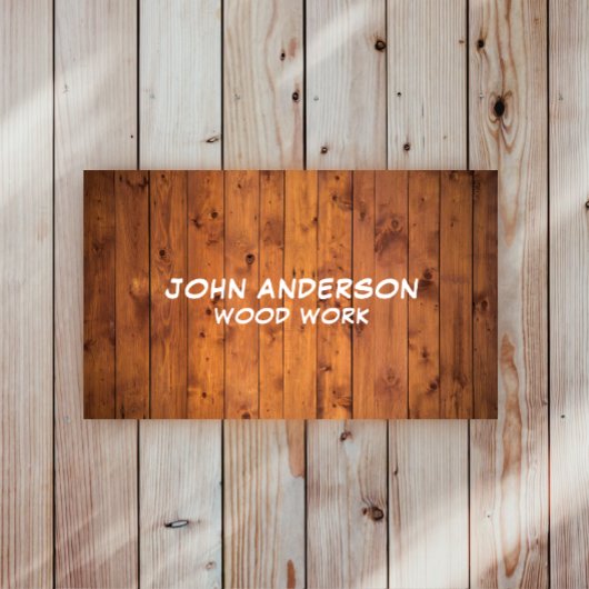 Carte de visite moderne design en bois