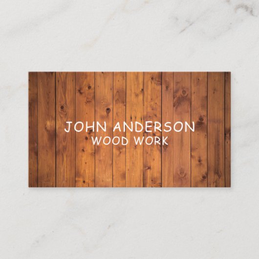 Carte de visite moderne design en bois (Devant)