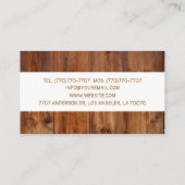 Carte de visite moderne design en bois (Dos)