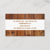 Carte de visite moderne design en bois (Dos)