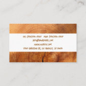 Carte de visite moderne design en bois (Dos)