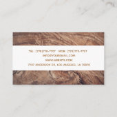 Carte de visite moderne design en bois (Dos)