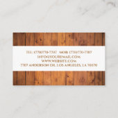 Carte de visite moderne design en bois (Dos)