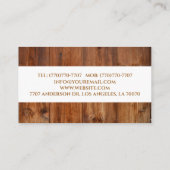 Carte de visite moderne design en bois (Dos)