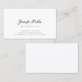 Carte De Visite Moderne Design Modèle Professionnel Élégant Simple (Devant / Derrière)