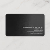 Carte De Visite Moderne Design Monogram Grey Red Coiffeur (Dos)