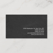 Carte De Visite Moderne Design Monogramme Gris Texture Coiffeur (Dos)