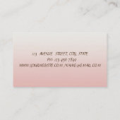 Carte De Visite Moderne, Design Professionnel - Fleurs Aquarelles (Dos)