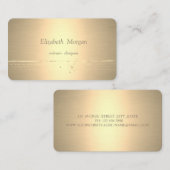 Carte De Visite Moderne, Design Professionnel, Grilles Or (Devant / Derrière)