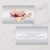 Carte De Visite Moderne Design Professionnel, Maquillage, Lotus (Devant / Derrière)