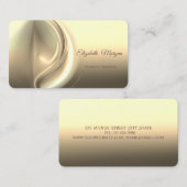 Carte De Visite Moderne Design Professionnel, Or, Abstrait (Devant / Derrière)