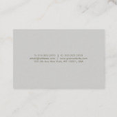 Carte De Visite Moderne Design Propre Professionnel Charming Plaqu (Dos)