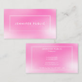 Carte De Visite Moderne Design rose violet créatif Modèle chic (Devant / Derrière)